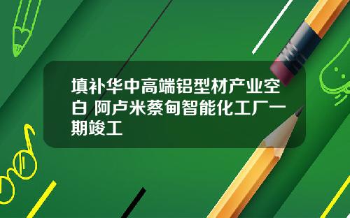填补华中高端铝型材产业空白 阿卢米蔡甸智能化工厂一期竣工