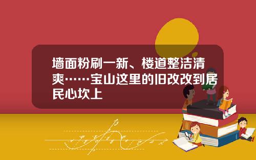 墙面粉刷一新、楼道整洁清爽……宝山这里的旧改改到居民心坎上