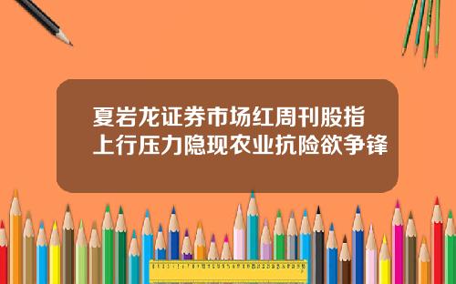 夏岩龙证券市场红周刊股指上行压力隐现农业抗险欲争锋