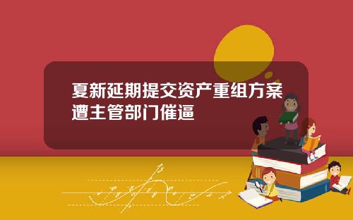 夏新延期提交资产重组方案遭主管部门催逼