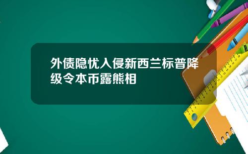 外债隐忧入侵新西兰标普降级令本币露熊相