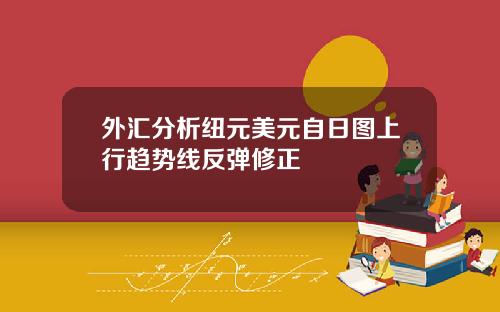外汇分析纽元美元自日图上行趋势线反弹修正