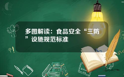 多图解读：食品安全“三防”设施规范标准