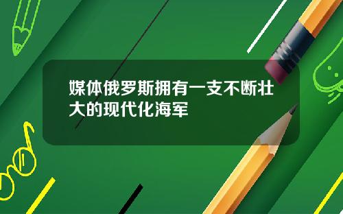 媒体俄罗斯拥有一支不断壮大的现代化海军