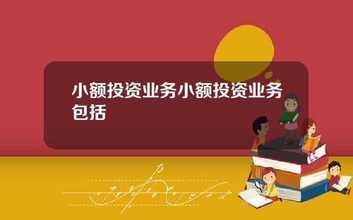 小额投资业务小额投资业务包括