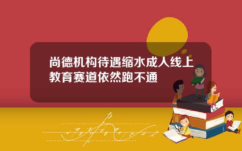 尚德机构待遇缩水成人线上教育赛道依然跑不通
