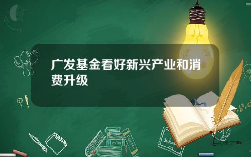 广发基金看好新兴产业和消费升级