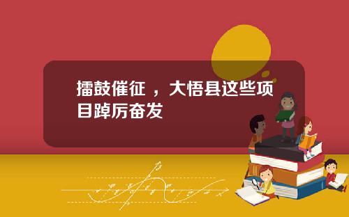 擂鼓催征 ，大悟县这些项目踔厉奋发
