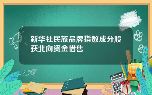 新华社民族品牌指数成分股获北向资金惜售
