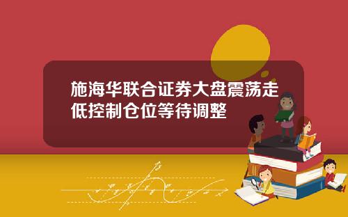 施海华联合证券大盘震荡走低控制仓位等待调整
