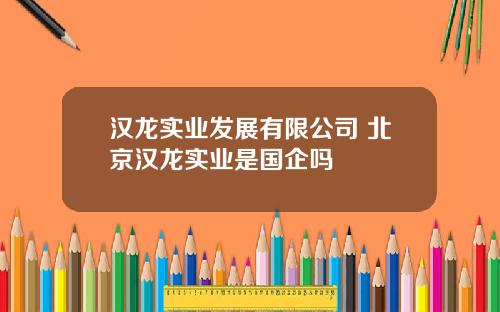 汉龙实业发展有限公司 北京汉龙实业是国企吗