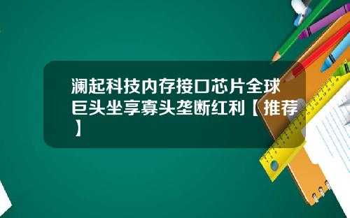 澜起科技内存接口芯片全球巨头坐享寡头垄断红利【推荐】