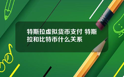 特斯拉虚拟货币支付 特斯拉和比特币什么关系