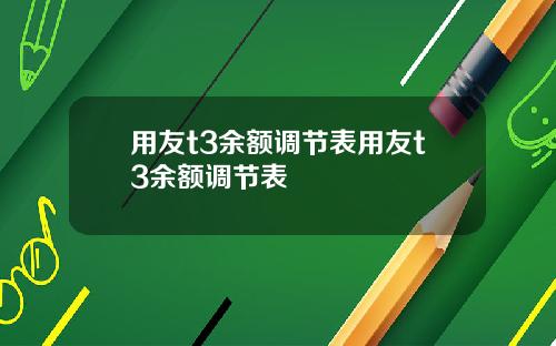 用友t3余额调节表用友t3余额调节表