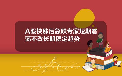 A股快涨后急跌专家短期震荡不改长期稳定趋势