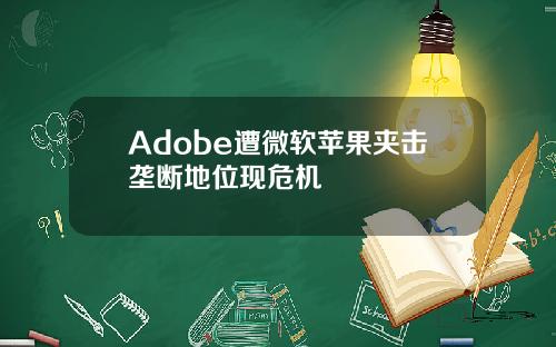 Adobe遭微软苹果夹击垄断地位现危机