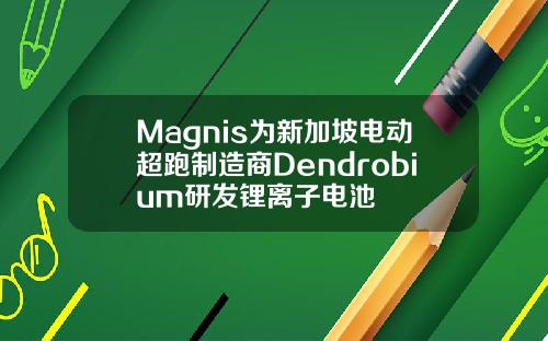 Magnis为新加坡电动超跑制造商Dendrobium研发锂离子电池