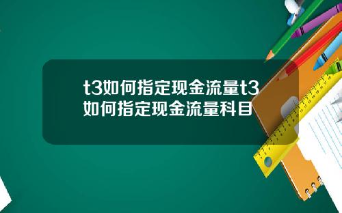 t3如何指定现金流量t3如何指定现金流量科目