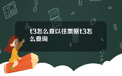 t3怎么查以往票据t3怎么查询