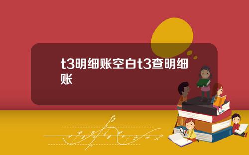 t3明细账空白t3查明细账