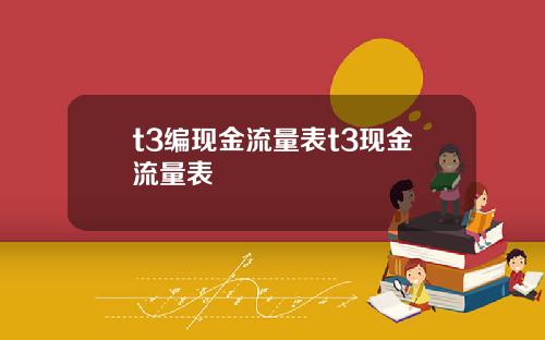 t3编现金流量表t3现金流量表