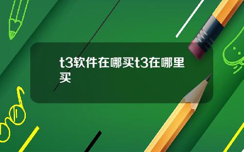 t3软件在哪买t3在哪里买