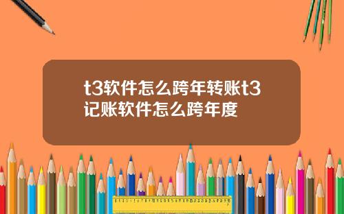 t3软件怎么跨年转账t3记账软件怎么跨年度