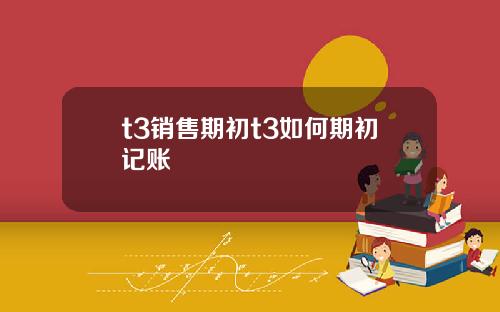 t3销售期初t3如何期初记账
