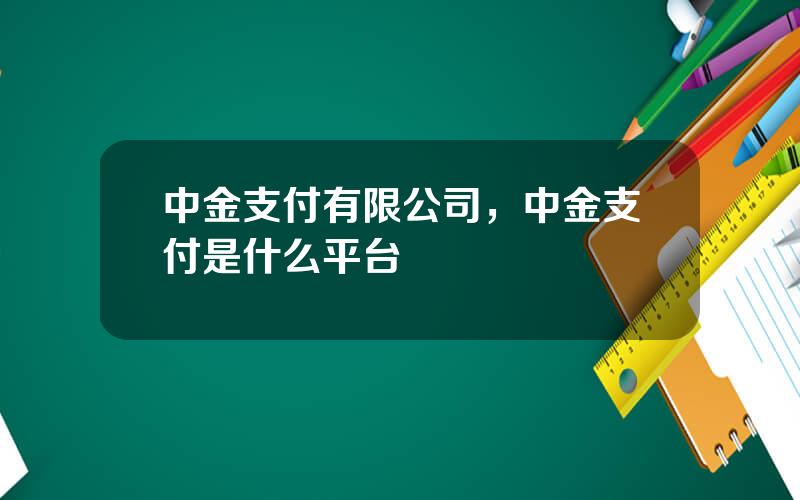 中金支付有限公司，中金支付是什么平台