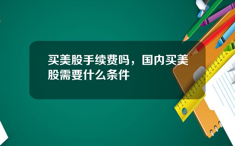 买美股手续费吗，国内买美股需要什么条件