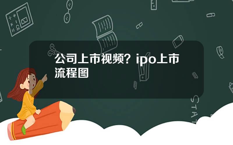 公司上市视频？ipo上市流程图