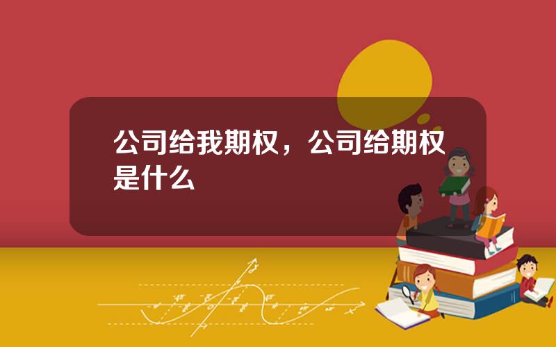 公司给我期权，公司给期权是什么