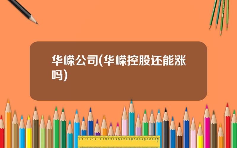 华嵘公司(华嵘控股还能涨吗)