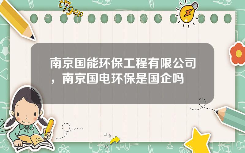 南京国能环保工程有限公司，南京国电环保是国企吗