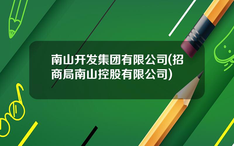 南山开发集团有限公司(招商局南山控股有限公司)