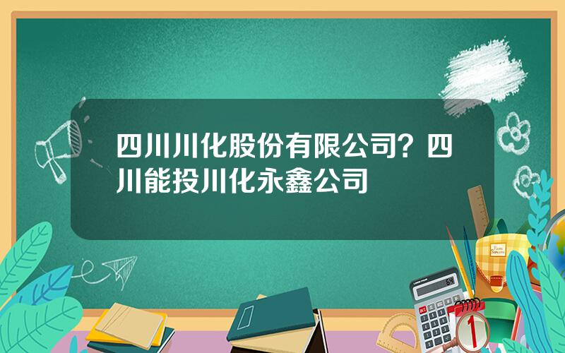 四川川化股份有限公司？四川能投川化永鑫公司