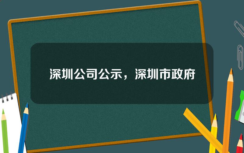 深圳公司公示，深圳市政府