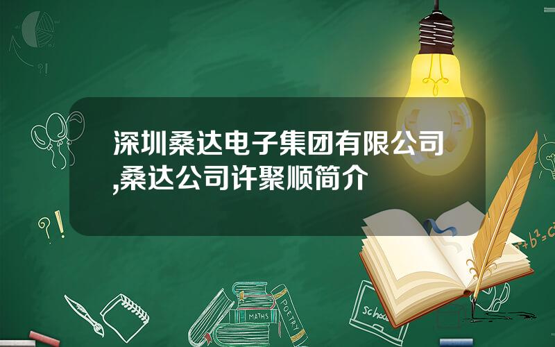 深圳桑达电子集团有限公司,桑达公司许聚顺简介